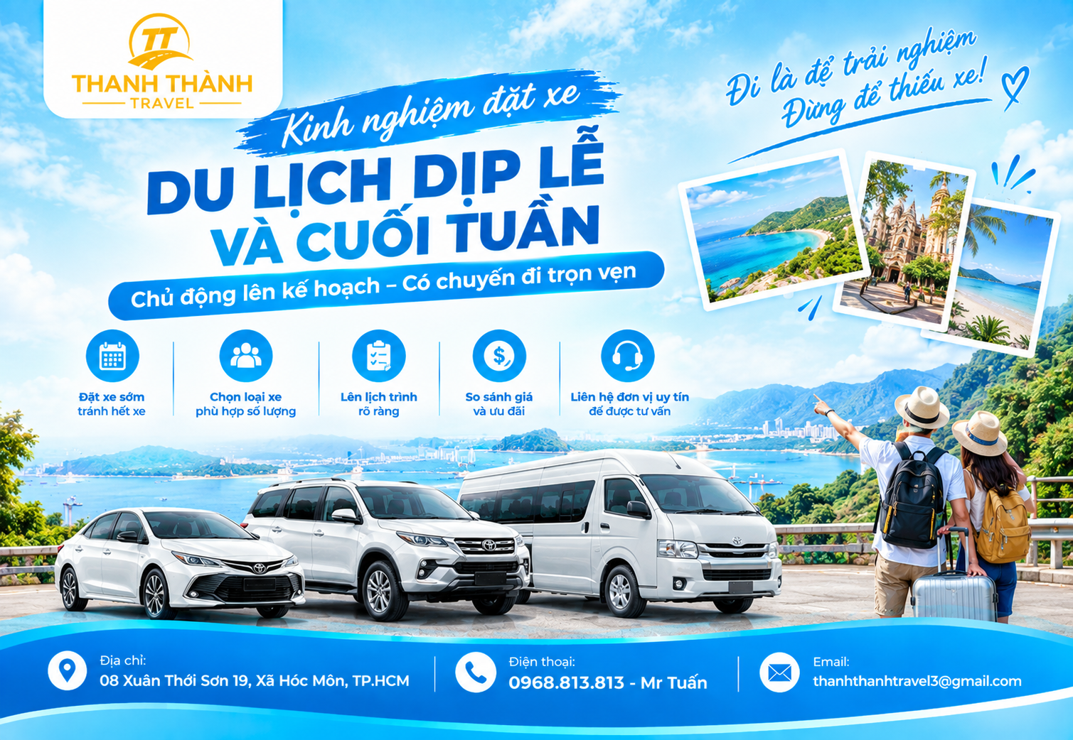 Gợi ý chuẩn bị thuê xe nghỉ dưỡng vào cuối tuần